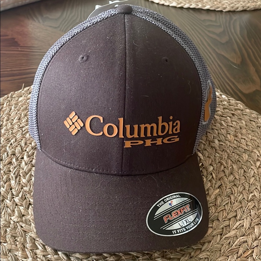 Columbia PHG Brown and Light BrownGray Mesh Flexfit Cap